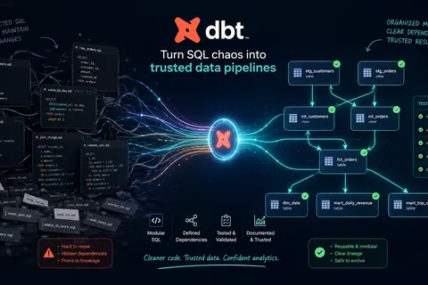 Illustration for: What Is dbt, and Why Do Analytics Engineers Love It?