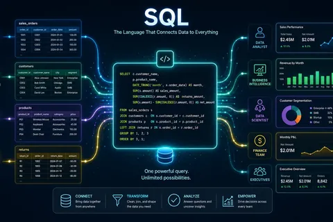 Illustration for: Why SQL Is the One Non-Negotiable Skill for Every Data Analyst